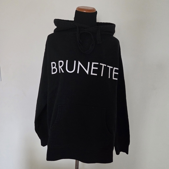 Brunette The Label Tops - BRUNETTE The Label Black Graphic Hoodie Size S/M